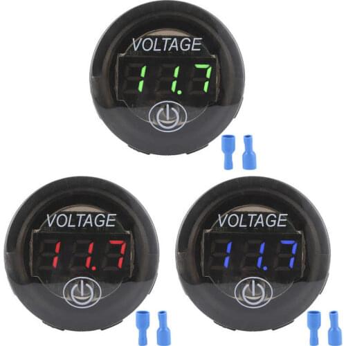 Universal LED DC Digital Voltmeter Voltage Meter Car Battery Gauge 12-24V W/ Touch Switch Car accessories