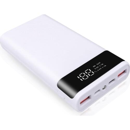 Kebidumei Dual USB Micro USB Type-C Power Bank LED screen DIY Shell 5V 6*18650 Case Battery Charge Storage Box Without Battery