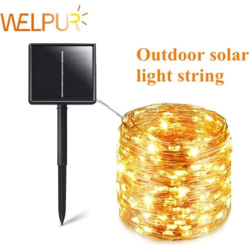 Solar String Fairy Lights 12m 100LED / 5M 50 LED Waterproof Outdoor Garland Solar Power Lamp Christmas For Garden Decoration