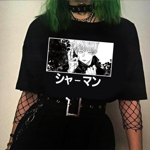 Jujutsu Kaisen Funny Cartoon T Shirt Men Fashion Satoru Gojo T-shirt Graphic Japanese Anime Tshirt Hip Hop Top Tees Male