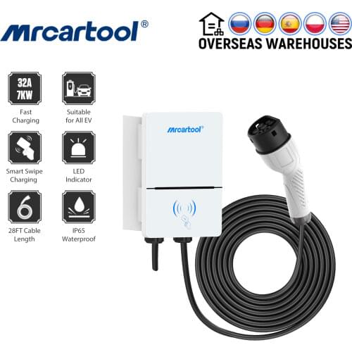 MRCARTOOL S310 Charging Station Piles Charger Station Electric EV Car Charger 220V 110V SAE J1772 for Home EV Electric Vehicles