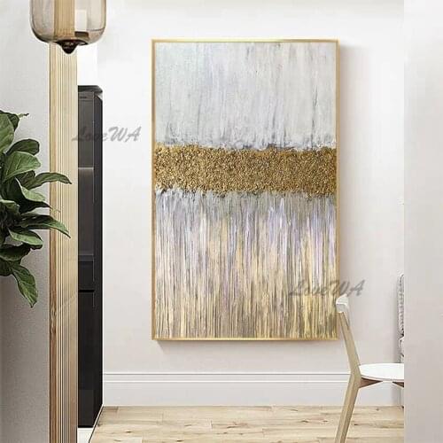 Gold Heavy Texture Acrylic Painting Modern Home Wall Decoration Panel Abstract Art Handmade Oil Painting For Home Living Room