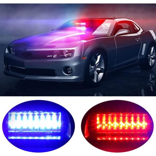 Warning Led Universal Car Lamp RGB 16LED Strobe Flash Light Auto high-power Changeable Car Signal Emergency Police Windshield