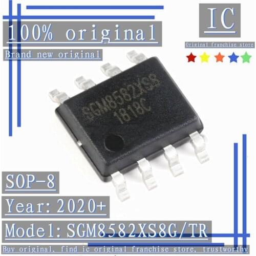 2020+100% Brand new original 10PCS-50PCS SGM8582XS8G/TR SGM8582XS8 SOP-8 Rail-to-Rail Precision Operational Amplifier