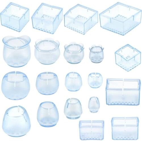 4Pcs/Lots Table Chair Leg Mat Silicone Non-slip Chair Leg Caps Foot Protection Cover Pads Wood Floor Protectors 12/24/32Pcs