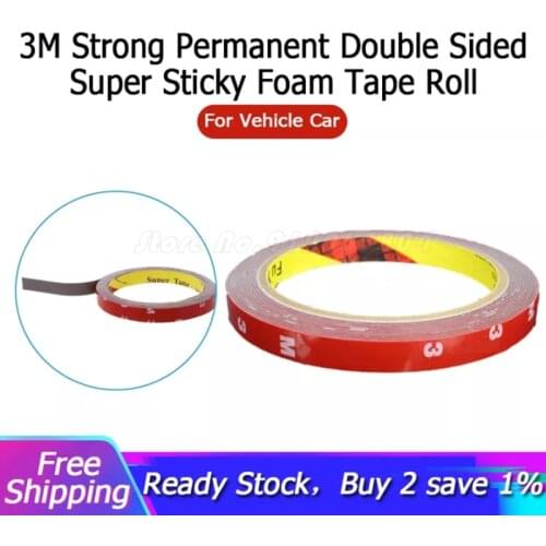 Acrylic Double Face sided Tape Super Glue Sticker Waterproof Traceless High Temperature Resistant Home Office Car Modification