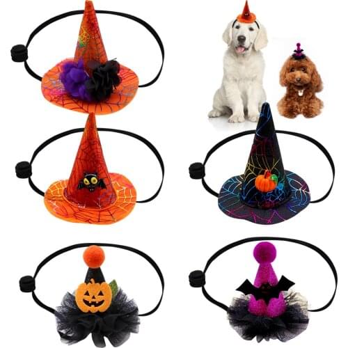 1 pcs Halloween Dog Accessories Fashion Cute Dog Hat Pet Dog Halloween Party Decoration Products Holiday Small Dog Cat Caps