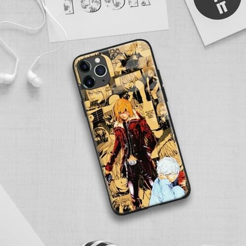 Near Death Note Mello anime Soft Silicone Glass Phone Case for IPhone SE 6s 7 8 Plus X Xr Xs 11 12 Mini Pro Max Samsung