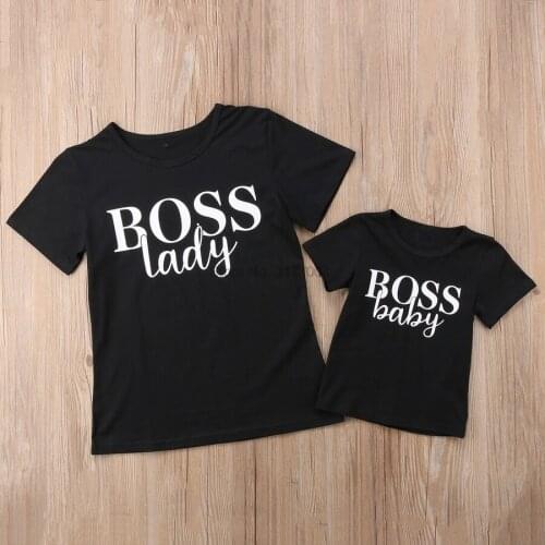 DHL 100pcs Family Matching T shirt Women son daughter mum T shirt tops