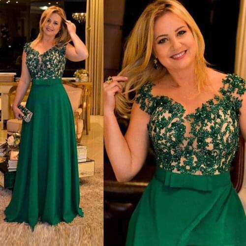 Elegant Crystal Beading Mother of the Bride Dresses Dark Green Mother Dress Formal Pageant Vestido De Festa vestido de madrinha