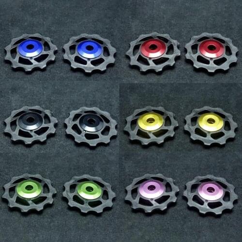 2Pcs 11T Ceramic Bearing Rear Derailleur Pulley Guide Wheel for Shimano SRAM Bicycle Accessories Replacement Parts