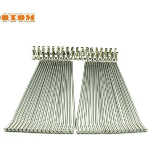 OTOM Motocross 21" Front 18/19" Rear Wheel Spoke Kit 304 Stainless Steel Nipple Cap For YAMAHA YZFX WRF 250 450 Motorcycle Parts