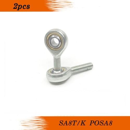 2pcs SA8T/K POSA8 SA8TK POSA8 8mm ball joint rod end bearing male right hand thread male joints bearings