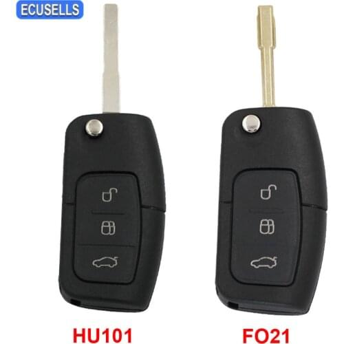 3 Button Folding Flip Remote Smart Car Key Shell Case Housing for Ford Focus Fiesta Mondeo C MAX S MAX Kuga Galaxy HU101 / FO21