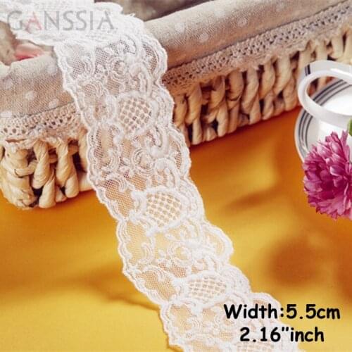 1yrd/lot Width:5.5cm Good quality ivory white embroidered lace,trimming lace for DIY,sewing accessories,lace for garment(ss-538)