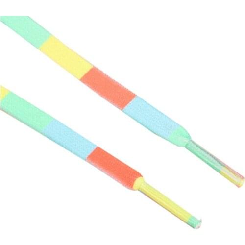 Little Shoes Lace Color Laces Wild Casual Shoes Hit Color Flat Laces Fashion Color Elastic Laces Feature