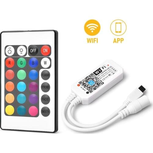 MINI IR 24Key RGBW WIFI Led Controller Compatible Magic Home Pro APP For 4IN1 Color Changing Strip Ribbon Tape Light