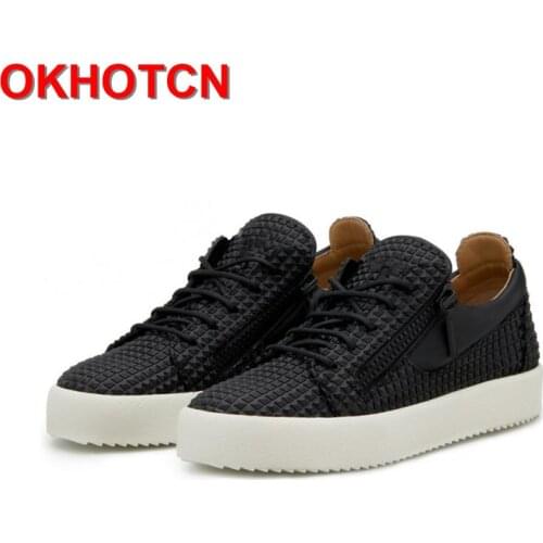 Men Shoes Luxury Brand Black Mens Thick Sole Shoes Lace Up Plaid Shoes Casual Mens Moccasin Spring Fashion Zipper Hiphop Shoes