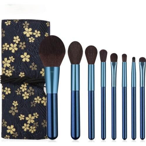 8-piece Make-up Brush Set Small Grape Portable Make-up Brush Eye Shadow Blush Brush Beauty Make-up Tool