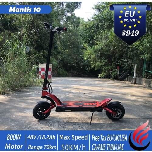 VAT Exemption Kb Mantis10 Scooter Original 800w Single Motor 48V 18.2Ah Range 70km Max Speed 50KM/H Kickboard 10 Tire Scooter