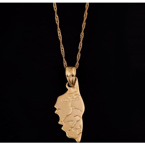 Haute Corse Map Pendant Necklace For Women Men La Corse Country France Map Jewelry