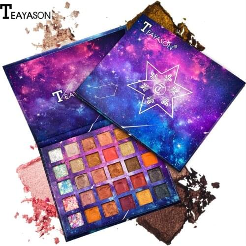 30 Colors Brown Orange Matte Eyeshadow Palette Glitter Pearls Sequins Pigment Eye Shadow Makeup Palette Cosmetic 30g