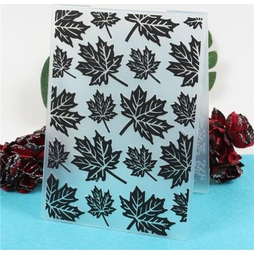 Maple leaf Leaves Stamps Plastic Embossing Folder Template For Scrapbooking Photo Album Paper Card Making