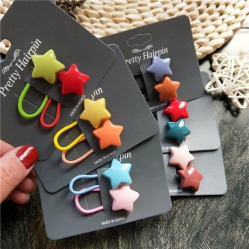 2PCS New Contrast Star Color Princess Headwear Cartoon Kids Elastic Hair Bands Children Ropes Girls Accessories Baby Headdress