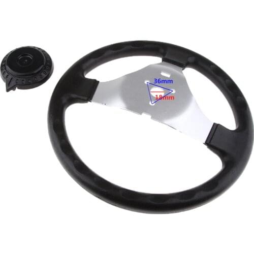 300mm ATV Steering Wheel With Cap 7mm Holes For 150-250cc Engine ATV Go Kart Buggy Quad Scooter UTV Etc ATV Accessories