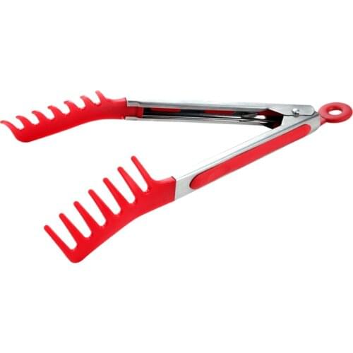 Pasta Spaghetti Tongs Nylon Noodle Tongs Food Clips Stainless Steel Handle Cooking Utensils Kitchen Accessories Home
