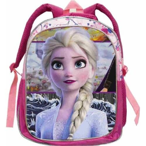 Disney Frozen Elsa Girls School Bags Nylon Orthopedic Princess Elsa Backpacks for Primary Students Children Kids Schoolbags