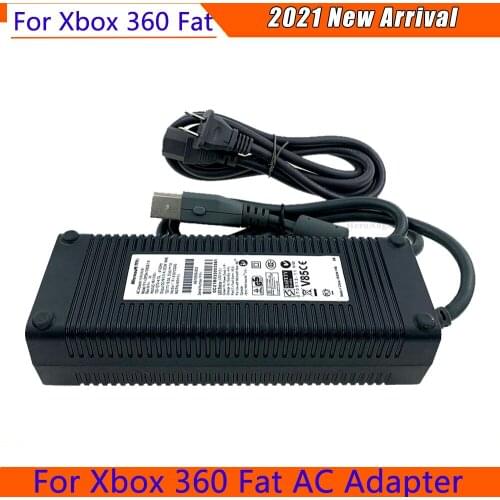 EU/US Plug AC 110V 220V Adapter Power Supply- Charger Cable for XBOX 360 Fat Charger Replacement AC Adaptor