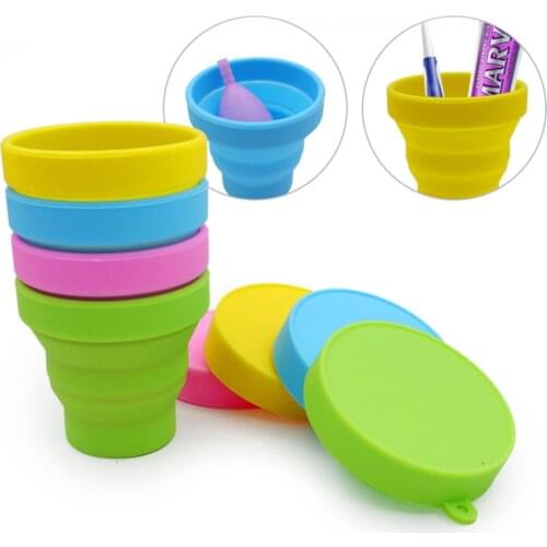 Collapsible Menstrual Cup Sterilizer Foldable Sterilizing Silicone Cup Feminine Hygiene Lady Cup Sterilizer for Menstrual Period