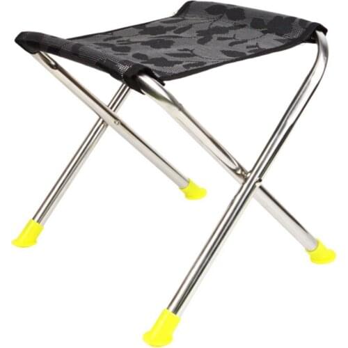 Stainless Steel Folding Chair Folding Stool Pony Zha Portable Outdoor Camping Fishing Chair Household Stool