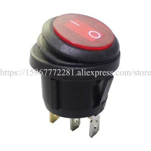 LED miniature Rocker Switch ON-OFF wateproof Rocker Switch KCD1-8-101NW With lamp LED color red yellow blue green