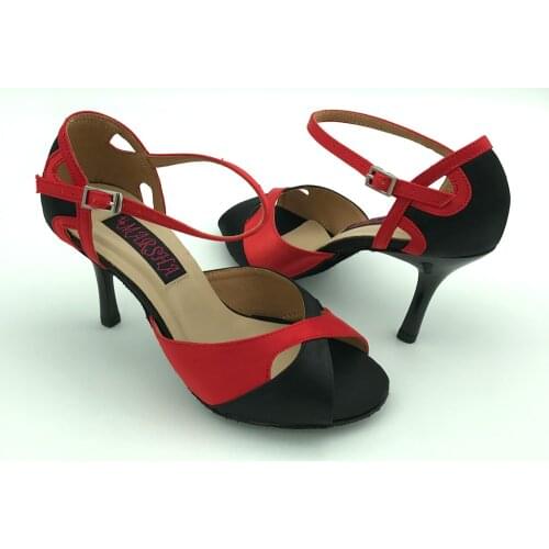 8.5cm heel Sexy Latin Dance Shoes For women Salsa shoes pratice shoes comfortable latin shoes MS6226CBR low heel available