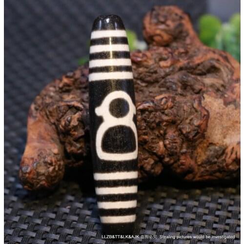 Magic Power Energy Tibetan Old Agate 2 Wealth God Figure Long Master dZi Bead Amulet Pendant LKbrother Talisman UPD210202A4