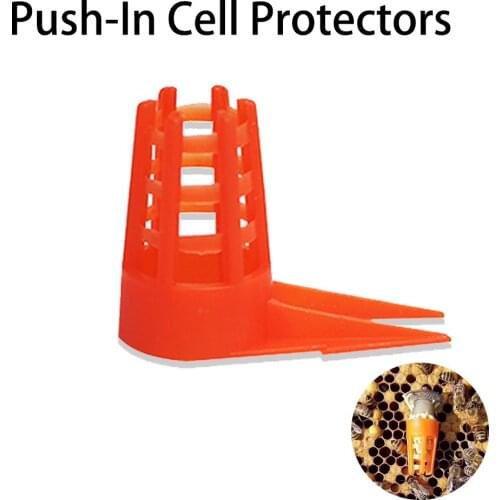 20 Pcs/Set Plastic Bee Queen Push-in Protector Rearing Cap Protective Cell Cover Beekeeping Tools Apiculture Equipment
