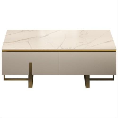 Living room coffee table small apartment light luxury modern Nordic rock tea table TV cabinet coffee table combination