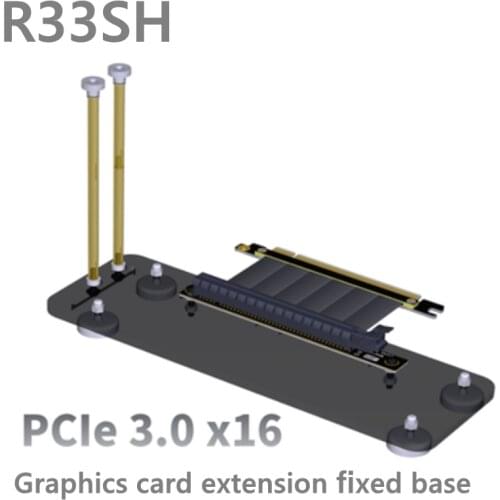 Graphics Card Sound Card Network Card Pedestal Board Card Extended Upright PCI-E 3.0x1x16 Riser Extension Cable Rubber R33SH