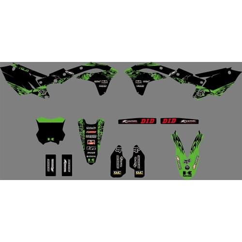 0898 Motorcycle Team Graphic & Backgrounds Decal Sticker Kits for Kawasaki KXF250 2017 2018 2019 2020