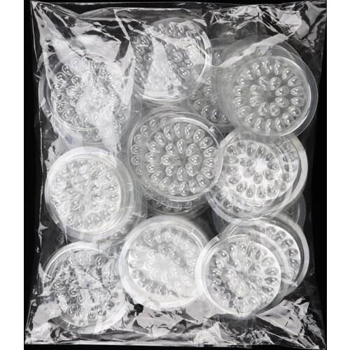 100pcs Eyelashes Glue Gasket For Eyelash Extension Glue Holder Eyelash Adhesive Pallet Paste Plastic Flower shape Glue Pad Tool