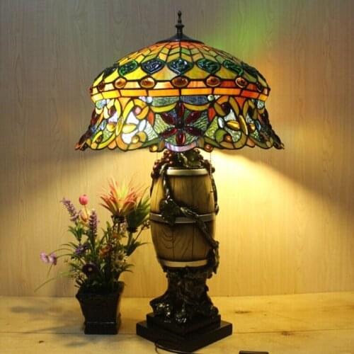 18 Inch Art Deco European Style Sitting Room Table Lamp Retro Decor Elegant Luxury Large Table Lamp Bar Coffee Hotel Decoration