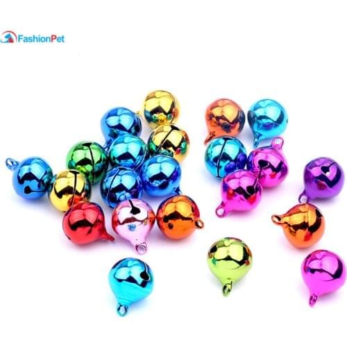 20 Pieces/Lot)1.0cm Mixed Color Bells Christmas Decoration Gift Dog Collar Pet Collars Accessories