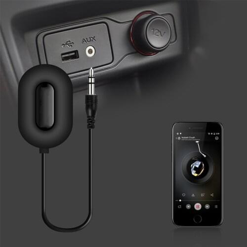 High Wireless Bluetooth-Compatible Car Kit Mini 3.5mm Car A2DP AUX Audio Music Receiver Adapter Hands free with Mic For Car