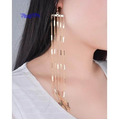 Bohemia Long Tassel Drop Dangle Earring for Women Big Large Metal Earrings Vintage Earrings Jewelry Gift