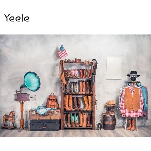 Yeele Western Cowboy Theme Birthday Party Background For Photography Boots Hats Interior Photozone Photo Backdrop Studio Shoots