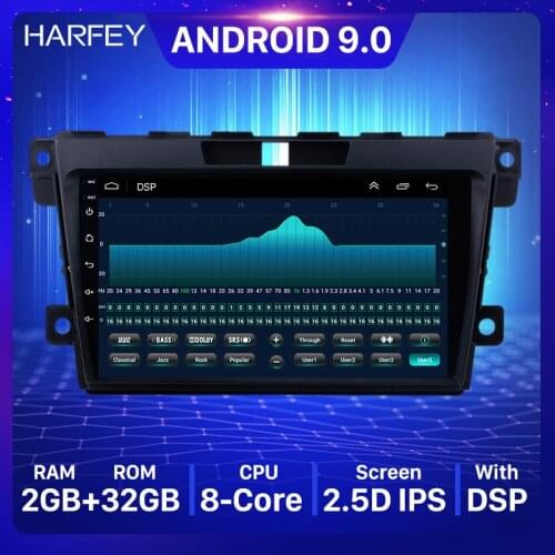 Harfey Android 10.0 API 29 2 Din Radio for 2007-2014 MAZDA CX-7 car multimedia player 9inch GPS Bluetooth with SD 1080P Video