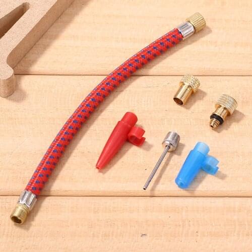 3/5/6pcs/set Bicycle Air Tire Pump Adapter Ball Needle Valve Connector MTB Valve Connector Nozzle Hose Bike Tyre Accessories