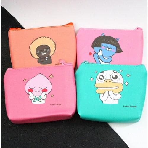 M325 Cartoon Women Purses Cute Printing Shy Dog Frightened Rabbit Cool Perm Head PU Coin Bag Purse Cloth Bag Gift Wholesale